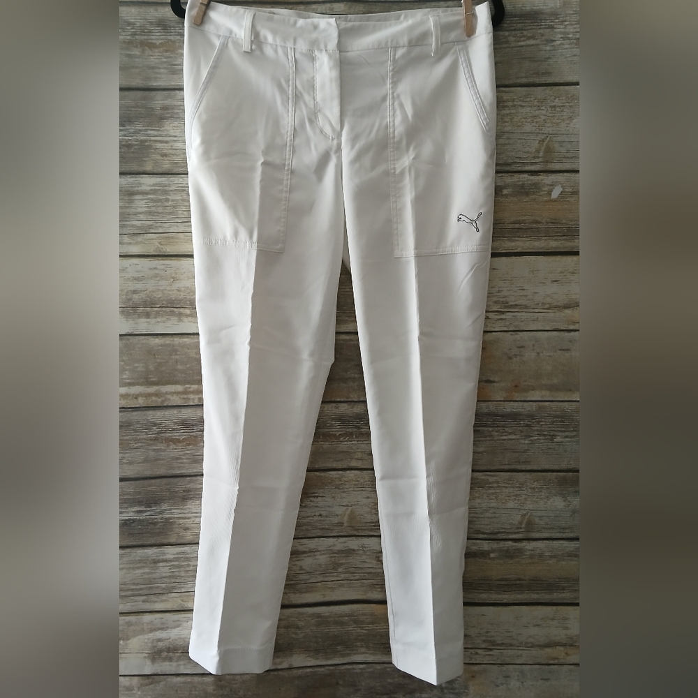 Puma Women's White Golf Pants, Size 4